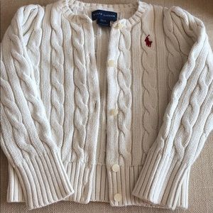 Polo Ralph Lauren Girls 2T Cable Knit Cardigan
